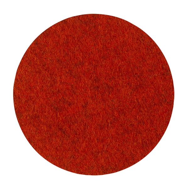 Wool felt round coasters - papaya