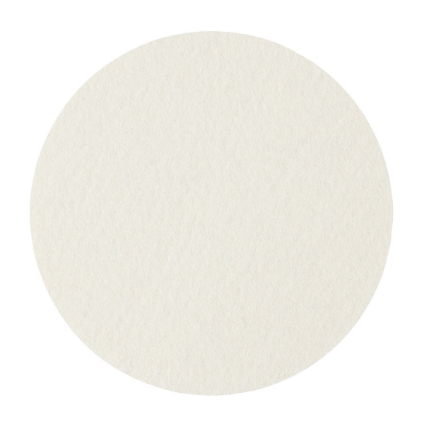 Wool felt round coasters - wool white