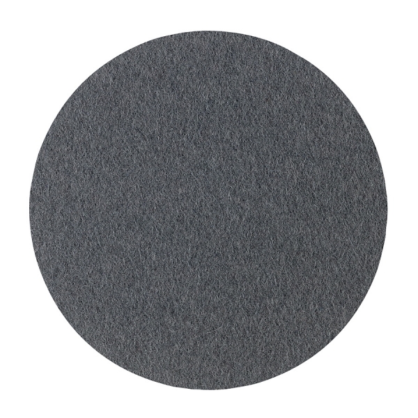 Wool felt place mat circle - stone grey