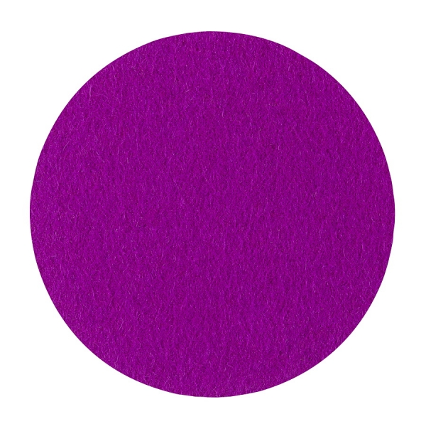 Wool felt place mat circle - berry