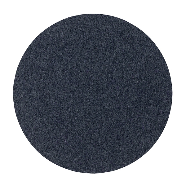 Wool felt place mat circle - graphite
