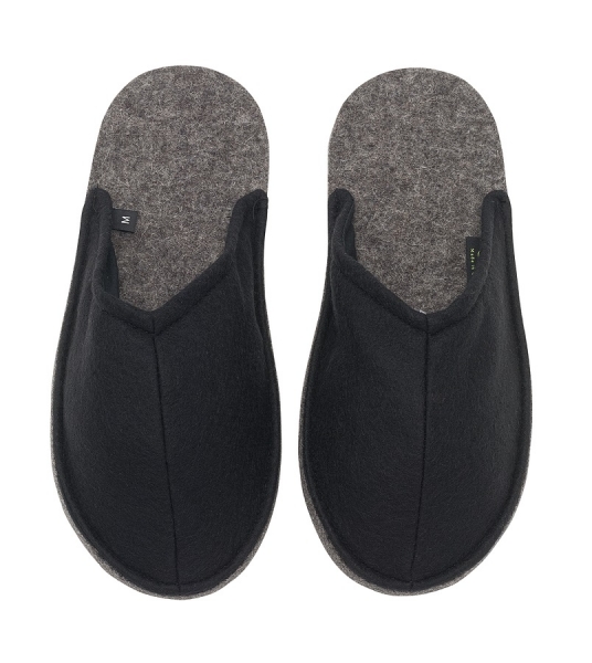 Felt slippers - black