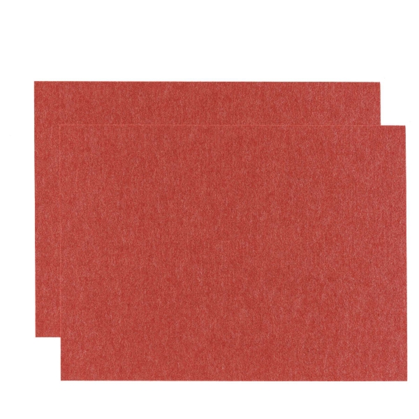 Set (2 pieces) of rectangular placemats - cherry red