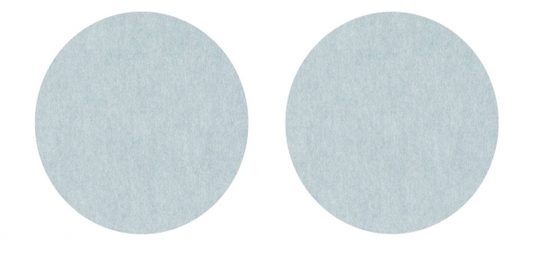 Set (2 pieces) of round placemats - silver grey