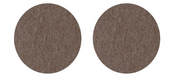 Set (2 pieces) of round placemats - chocolate