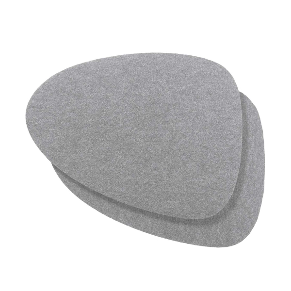 Set (2 pieces) of placemats "Wave" - silver grey