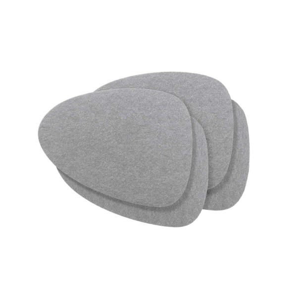 Violan® - Set of coasters "wave"- silver grey