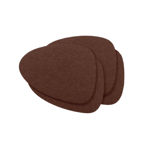Violan® - Set of coasters "wave"- chocolate