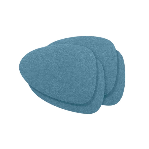 Violan® - Set of coasters "wave"- ice blue