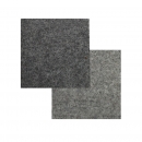 Wool felt square coasters - double 1 anthracite / silver grey