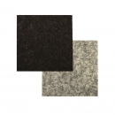 Wool felt square coasters - double 2 dark brown / beige melange